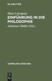 book Einführung in die Philosophie