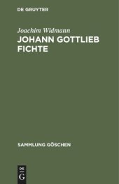 book Johann Gottlieb Fichte: Einführung in seine Philosophie