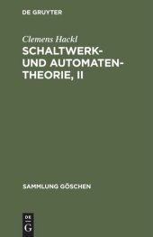 book Schaltwerk- und Automatentheorie, II