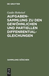 book Aufgabensammlung zu den gewöhnlichen und partiellen Diffenrentialgleichungen