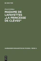 book Madame de Lafayettes "La Princesse de Clèves": Studien zur Form des klassischen Romans