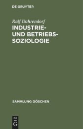 book Industrie- und Betriebssoziologie