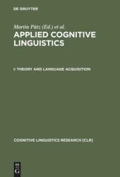 book Applied Cognitive Linguistics: I Theory and Language Acquisition