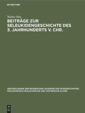 book Beiträge zur Seleukidengeschichte des 3. Jahrhunderts v. Chr.