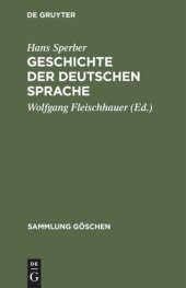 book Geschichte der deutschen Sprache