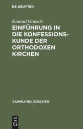 book Einführung in die Konfessionskunde der orthodoxen Kirchen