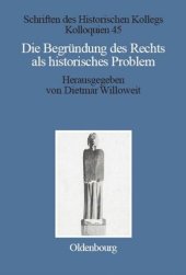 book Die Begründung des Rechts als historisches Problem