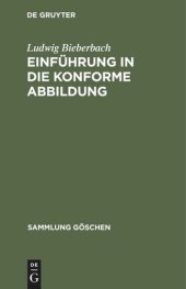 book Einführung in die konforme Abbildung