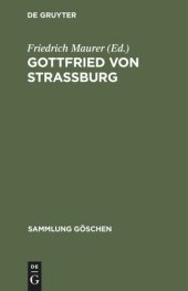 book Gottfried von Strassburg