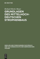 book Grundlagen des mittelhochdeutschen Strophenbaus