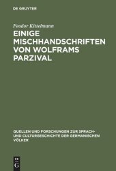 book Einige Mischhandschriften von Wolframs Parzival