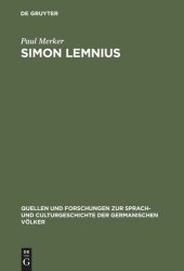 book Simon Lemnius: Ein Humanistenleben