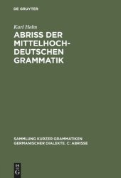 book Abriß der mittelhochdeutschen Grammatik