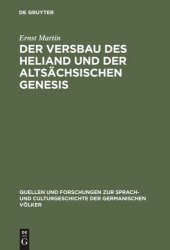 book Der Versbau des Heliand und der altsächsischen Genesis