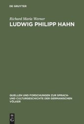 book Ludwig Philipp Hahn: Ein Beitrag zur Geschichte der Sturm- und Drangzeit