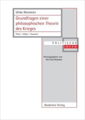 book Grundfragen einer philosophischen Theorie des Krieges: Platon – Hobbes – Clausewitz