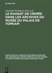 book Le Khanat de Crimée dans les Archives du Musée du Palais de Topkapi