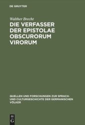 book Die Verfasser der Epistolae obscurorum virorum