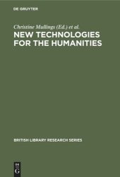 book New Technologies for the Humanities