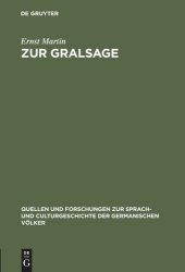 book Zur Gralsage: Untersuchungen