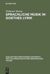 book Sprachliche Musik in Goethes Lyrik