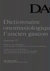 book Dictionnaire onomasiologique de l’ancien gascon (DAG): Fascicule 22