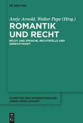 book Romantik und Recht: Recht und Sprache, Rechtsfälle und Gerechtigkeit