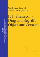 book P. F. Strawson – Ding und Begriff / Object and Concept