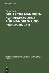 book Deutsche Handelskorrespondenz für Handels- und Realschulen