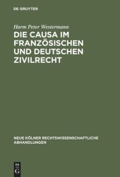 book Die causa im französischen und deutschen Zivilrecht