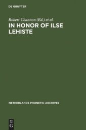 book In honor of Ilse Lehiste: Ilse Lehiste Pühendusteos