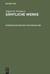 book Sämtliche Werke. Kritische Ausgabe: Band 1 Schriften aus der Zeit von 1766 bis 1780