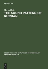 book The Sound Pattern of Russian: A Linguistic and Acoustical Investigation