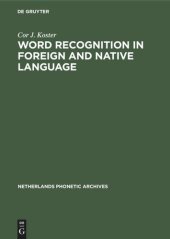 book Word recognition in foreign and native language: Effects of context and assimilation