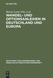 book Wandel- und Optionsanleihen in Deutschland und Europa