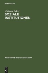 book Soziale Institutionen