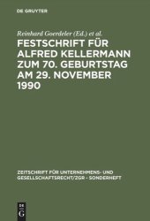 book Festschrift für Alfred Kellermann zum 70. Geburtstag am 29. November 1990