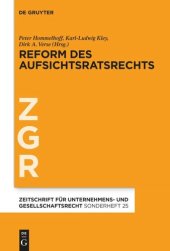 book Reform des Aufsichtsratsrechts