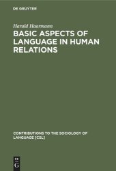 book Basic Aspects of Language in Human Relations: Toward a General Theoretical Framework