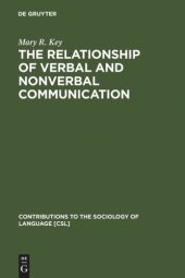 book The Relationship of Verbal and Nonverbal Communication