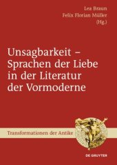 book Unsagbarkeit – Sprachen der Liebe in der Literatur der Vormoderne