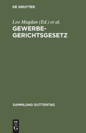 book Gewerbegerichtsgesetz: Text-Ausgabe mit Anmerkungen und Sachregister