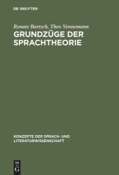 book Grundzüge der Sprachtheorie: Eine linguistische Einführung