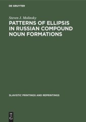 book Patterns of Ellipsis in Russian Compound Noun Formations