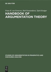 book Handbook of Argumentation Theory: A Critical Survey of Classical Backgrounds and Modern Studies