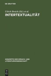 book Intertextualität: Formen, Funktionen, anglistische Fallstudien