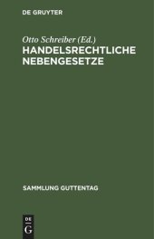 book Handelsrechtliche Nebengesetze