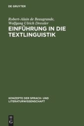 book Einführung in die Textlinguistik