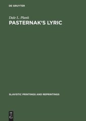 book Pasternak's lyric: A study of sound and imagery