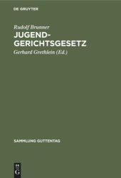 book Jugendgerichtsgesetz: Kommentar